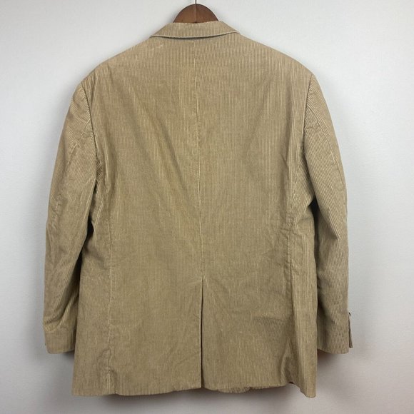 Ralph Lauren Sport Coat Blazer Jacket Mens 42R Corduroy Beige‎ Brown 2 Button - Picture 4 of 9